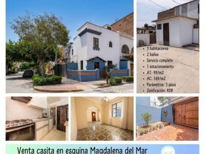 Venta casita en esquina magdalena del mar (cricket,av del ejercito)